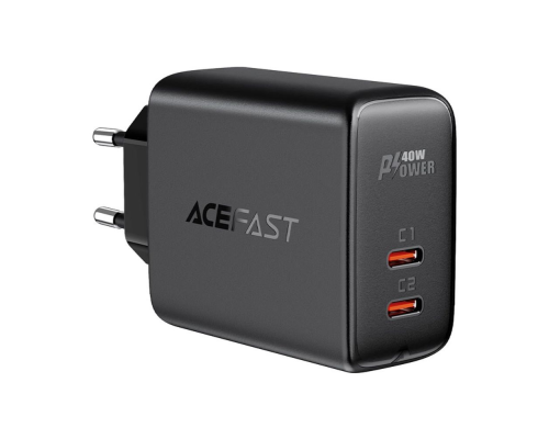 Зарядний пристрій Acefast A9 40W 3A 2USB-C black PLS-00-00101592