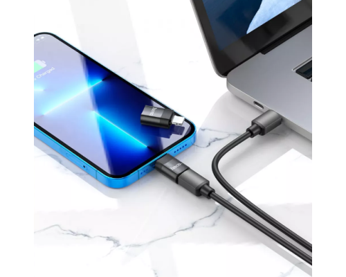 Перехідник Hoco UA17 Lightning to Type-C black PLS-00-00100912