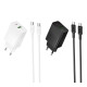 Мережевий Зарядний Пристрій Borofone BAS76A 1USB-C/1USB PD/QC 30W+Type-C to Type-C Чорний ma38225_3667913
