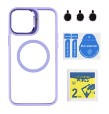 Чехол TPU+PC+Metal Stand Case with MagSafe and Camera Lenses для iPhone 12 Pro Max М'ята упаковка Purple ma85207_220501 2020000506515