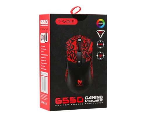 USB Миша Ігрова TWolf G550 Чорно-червоний ma38398_3748137