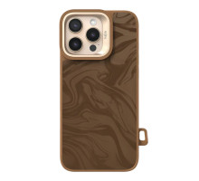 Чохол Kajsa Glamorous Collection Fluid Art with MagSafe для iPhone 16 Pro Max Brown ma96246_249653 2020000507758