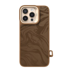 Чохол Kajsa Glamorous Collection Fluid Art with MagSafe для iPhone 16 Pro Max Brown ma96246_249653 2020000507758