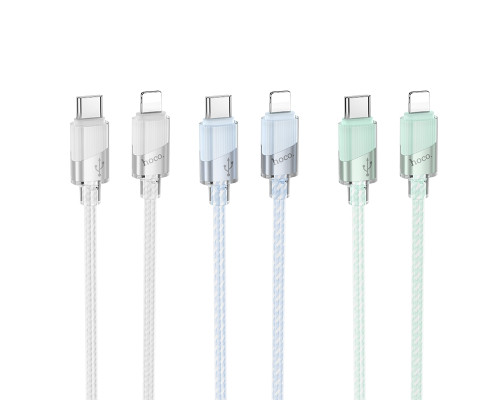 Кабель USB Hoco U132 PD27W Type-C to Lightning 1.2m М'ята упаковка Зелений ma130360_336148