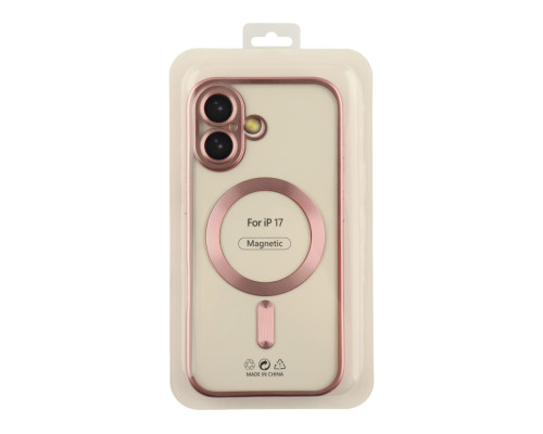 Чохол TPU Metallic Chrome Full Camera with Magsafe для iPhone 17 Chrome Rose ma38675_3867890
