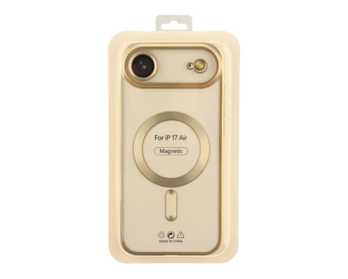 Чохол TPU Metallic Chrome Full Camera with Magsafe для iPhone 17 Air Chrome Gold ma38676_3867896
