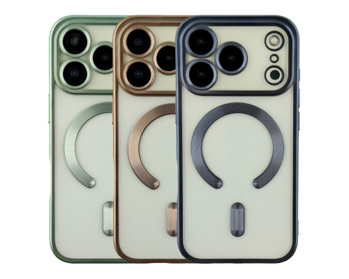 Чохол TPU Metallic Chrome Full Camera with Magsafe для iPhone 17 Pro Max Chrome Gold ma38678_3867912