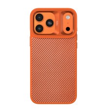 Чохол Kajsa Glamorous Collection Straw Mat Pattern with MagSafe для iPhone 17 Pro Max Orange Plus B-Ring ma240425_634675 4894505257078