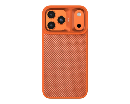 Чохол Kajsa Glamorous Collection Straw Mat Pattern with MagSafe для iPhone 17 Pro Orange Plus B-Ring ma240426_634683 4894505257061