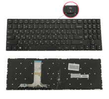Клавіатура для ноутбука LENOVO (Legion: Y530-15) rus, black, без фрейма, підсвічування клавіш(оригінал) (black bezzel)