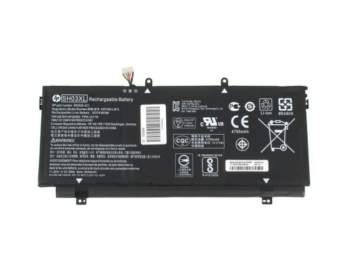 Оригінальна батарея для ноутбука HP SH03XL (Spectre X360 13-AC, 13-AB) 11.55V 5020mAh 57.9Wh Black (859356-855) NBB-103006