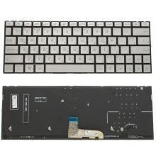 Клавіатура для ноутбука ASUS (UX333 series) rus, silver, без фрейма, підсвічування клавіш NBB-103034