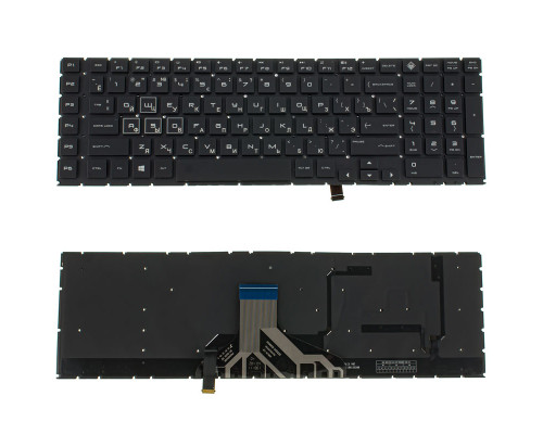 Клавіатура для ноутбука HP (Omen: 17-CB series) rus, black, без кадру, підсвічування клавіш (RGB) NBB-109688