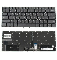 Клавіатура для ноутбука LENOVO (Yoga C930-13IKB) rus, onyx black, без фрейма, підсвічування клавіш(оригінал) NBB-112252