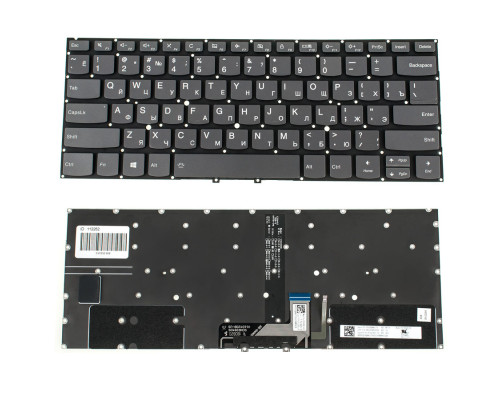 Клавіатура для ноутбука LENOVO (Yoga C930-13IKB) rus, onyx black, без фрейма, підсвічування клавіш(оригінал)