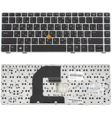 Клавіатура для ноутбука HP (ProBook: 6460b, 6465b) rus, black, silver frame, з джойстиком NBB-115726