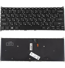 Клавіатура для ноутбука ACER (AS: SF514-56) rus, black, підсвічування клавіш, без фрейму (ОРИГІНАЛ) NBB-119336