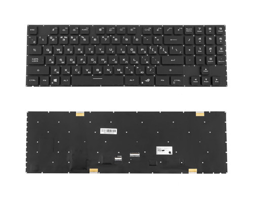 Клавіатура для ноутбука ASUS (GX703 series) rus, black, без фрейму, підвіска клавіш (RGB per-key)