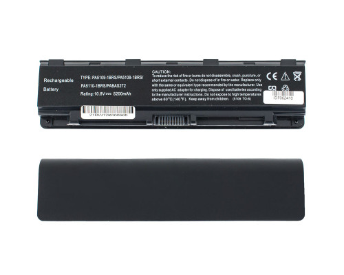 Батарея для ноутбука Toshiba PA5108U-1BRS (Satellite C50, C50T, C50D, C55, C55D, C55DT, C75, C75D series) 10.8V 5200mAh Black