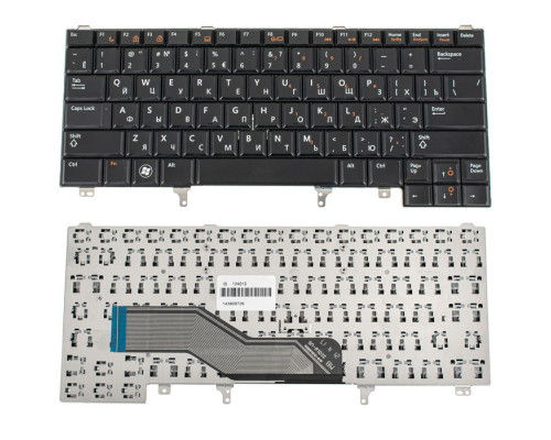 Клавіатура для ноутбука DELL (Latitude: E5420, E6320, E6330, E6430) rus, black, без джойстика (без платки) NBB-124515