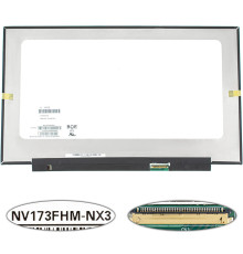 Матриця 17.3" NV173FHM-NX3 (1920*1080, 40pin(eDP, IPS, 120HZ), LED, SLIM(без планок та вушок), матова, роз'єм справа внизу) для ноутбука NBB-124728