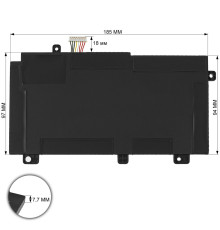 Батарея для ноутбука ASUS B31N1726 (Версия 1, FX504GD, FX504GE, FX504GM, FX80GM, FX80GD) 11.4V 3900mAh 44Wh Black NBB-124831