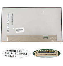 Матриця 13.3" B133HAN06.8 (1920 * 1080, 30pin (eDP, IPS, колір 16.7M, 72%) LED, SLIM (без доп. панелі !!!), матова, роз'єм справа внизу) для ноутбука NBB-124981