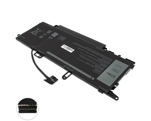 Батарея для ноутбука DELL NF2MW (Latitude 9410) 7.6V 6500mAh 52Wh Black NBB-128433