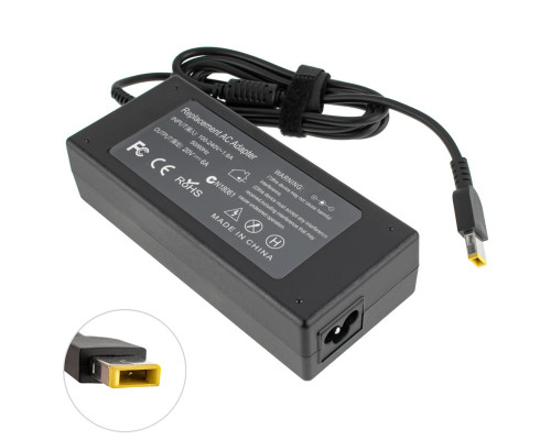 Блок живлення для ноутбука LENOVO 20V, 6A, 120W, USB+pin (Square 5 Pin DC Plug), (Replacement AC Adapter) black (без кабелю!) NBB-132336