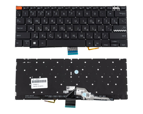Клавіатура для ноутбука ASUS (K3402 series) rus, black, без фрейму, підсвічування клавіш (Red Esc) NBB-133910