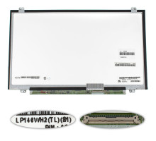 Матриця 14.0" LP140WH2-TLS1 (1366 * 768, 40pin (eDP), LED, SLIM (вертикальні вушка), глянець, роз'єм справа внизу) для ноутбука (renew) NBB-134094