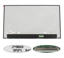 Матрица 15.6" LP156QHG-SPP1 (2560*1440, 40pin(eDP, IPS, 120Hz, 300cd/m2, 16.7M, 100%), LED, SLIM(без планок и ушек), матовая, разъем справа внизу) для ноутбука NBB-134136