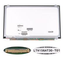 УЦЕНКАМатриця 15.6" LTN156AT30 (1366 * 768, 40pin, LED, SLIM (вертикальні вушка), глянсова, роз'єм справа внизу) для ноутбука (renew) NBB-140270