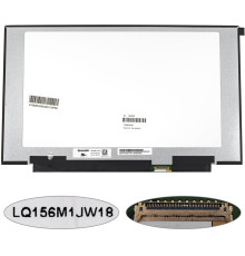 Матриця 15.6" LQ156M1JW18 (1920*1080, 40pin(eDP, IPS, 300HZ), LED, SLIM(без планок та вушок), матова, роз'єм праворуч внизу) для ноутбука NBB-140395