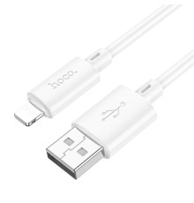 Кабель USB Hoco X88 Gratified Lightning 2.4A 1m Колір Білий 6931474783318