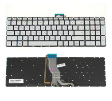 Клавіатура для ноутбука HP (Pavilion: 15-AK series) rus, silver, без фрейма, підсвічування клавіш NBB-53991