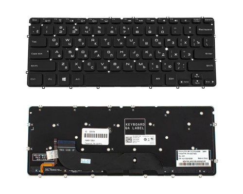 Клавіатура для ноутбука DELL (XPS: 13 9333, L321x, 322x) rus, black, без фрейма, підсвічування клавіш NBB-55420