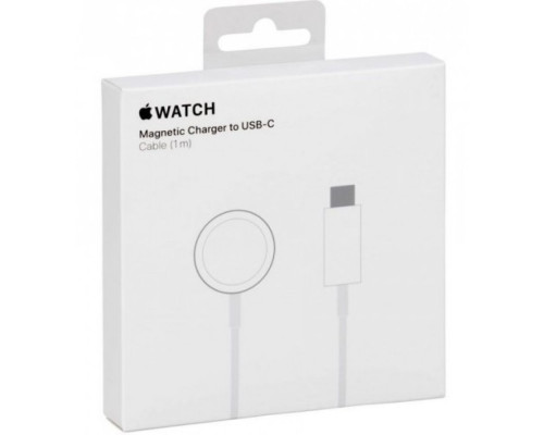 Бездротовий Зарядний Пристрій for Apple Watch Magnetic USB-C 1:1 М'ята упаковка Колір Бiлий