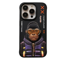 Чохол TPU+PC Nimmy 3D with Metal Buttons для iPhone 16 Pro Колір Gorilla Black 6971080319525