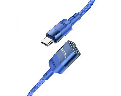 USB Подовжувач Hoco U107 Type-C male to USB female USB3.0 Колір Чорний