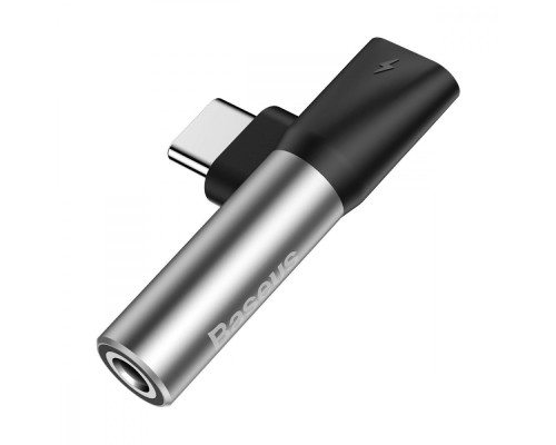 Перехідник AUX Baseus L41 Type-C to Type-C + 3.5mm red/black