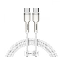 Кабель Baseus Cafule Metal Type-C to Type-C 100W (1m) white 2001000327249 6953156202337
