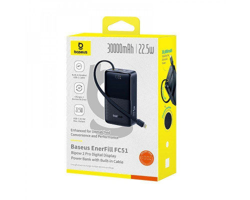 Портативна Батарея Baseus EnerFill Bipow 2 Pro 22.5W 30000mAh white 2003000298468 6932172698638