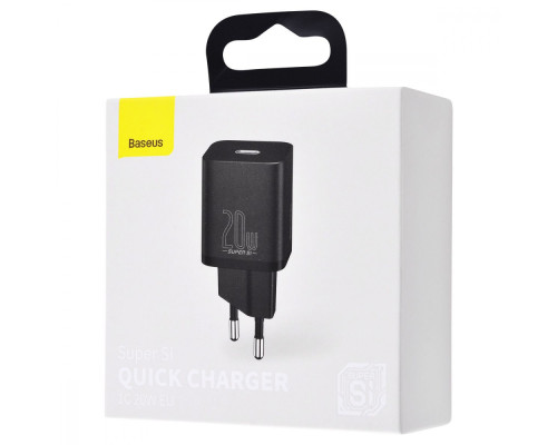 МЗП Baseus Super Silicone PD Charger 20W (1Type-C) black