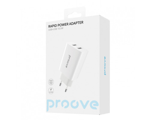 МЗП Proove Rapid 10.5W (2USB) white