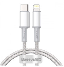 Кабель Baseus High Density Braided Type-C to Lightning PD 20W (2m) white