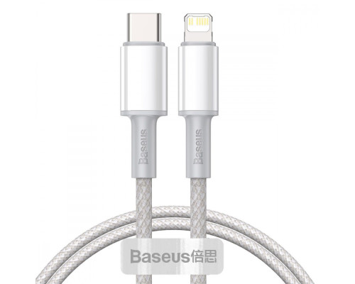 Кабель Baseus High Density Braided Type-C to Lightning PD 20W (2m) white