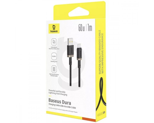 Кабель Baseus Dura Series Fast Charging Type-C 60W (1m) gold/black 2003000197952 6932172669935