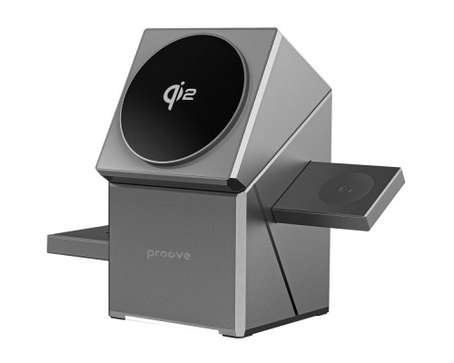 Бездротовий ЗП Proove Iron Hide 3 in 1 Qi2 gray 2003000152715 6901118718761