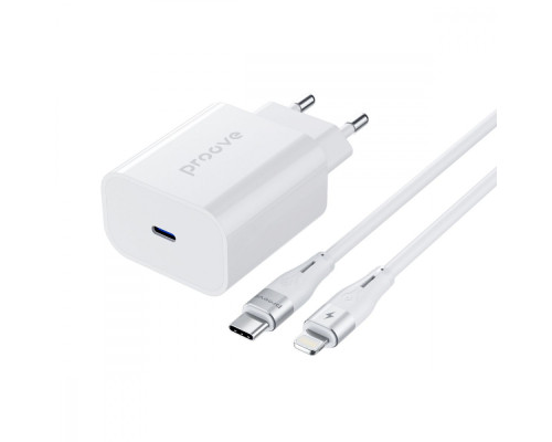 МЗП Proove Rapid 20W (Type-C) + Кабель Type-C to Lightning white 2001001795764 6901118417084